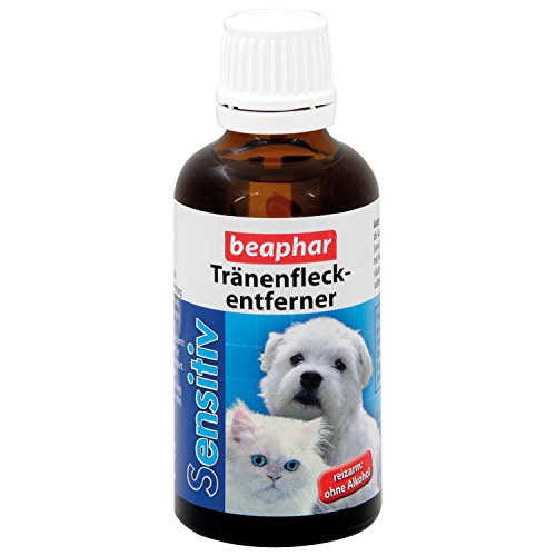 Sensitiv Tränenfleckentferner für Hunde & Katzen | Entfernt Tränenflecken | Anti Augen-Flecken | Milder & reizarmer Augenreiniger | 50 ml