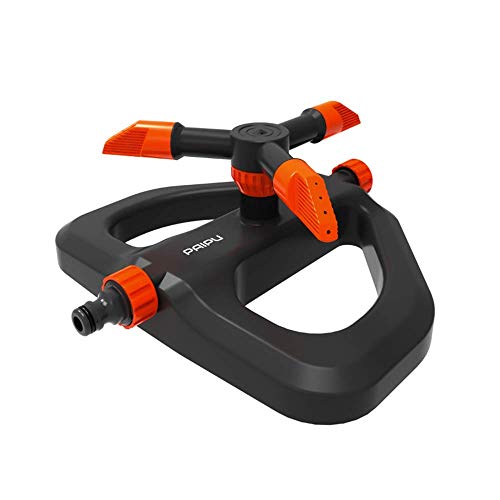 PAIPU Sprinkler rasen, Rasensprenger 360°rotierender Rasen Wasser Sprinkler, Automatische Garten Sprinkler, geeignet für Rasen, Hof, Garten, Sprühabstand 8 bis 10 meter