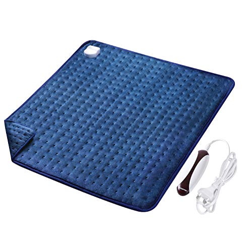 MaxKare Großes Elektrisch Heizkissen (50 x 60cm) Wärmekissen mit Abschaltautomatik und Temperatureinstellung in 5 Stufen Weiche Oberfläche für Rücken Nacken Schulter und Waschmaschinenfestes Gewebe