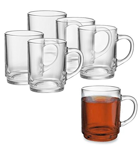 6er oder 12er Teeglas- Set mit oder ohne Tassenbaum für Kalt - und Heißgetränke, Grog- Glühweingläser, Hitzebeständig, Spülmaschinengeeignet, Teebecher, Kaffeebecher, Cappuccino, Milchkaffee, Tee Glas Geschirr (12er Set)