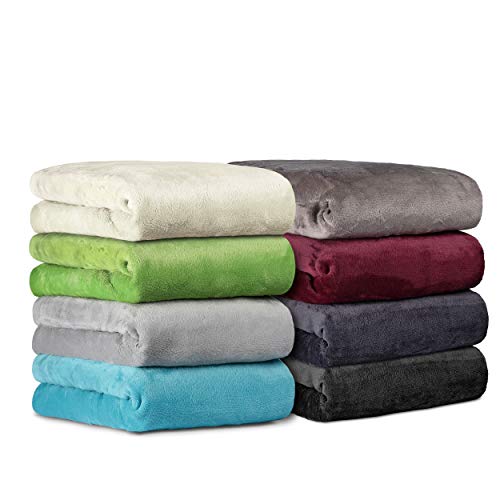 BaSaTex Cashmere Touch Spannbettlaken Spannbetttuch ähnlich Nicky, Teddy, Corals Fleece in 5 Größen und 8 Farben 180x200 bis 200x200 cm Grau
