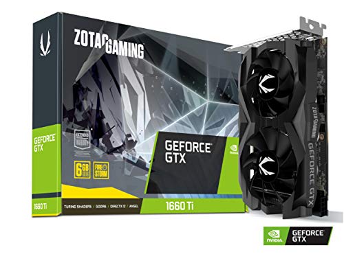 ZOTAC GAMING GeForce GTX 1660 Ti Twin Fan Grafikkarte (NVIDIA GTX 1660 Ti, 6GB GDDDR6, 192bit, Boost-Takt 1770 MHz, 12 Gbps)
