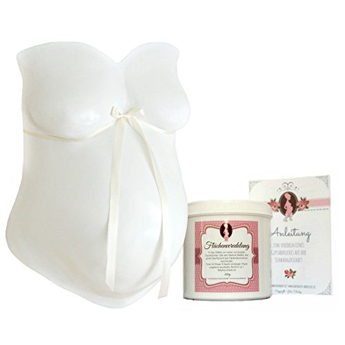 Gipsabdruck-Set für den Babybauch + 500g Flächenveredelung, ProfiAnleitung für einen Bauchabdruck mit Oberflächenglättung