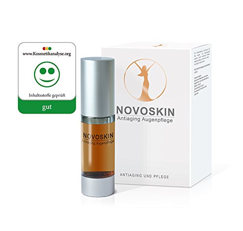 Augenpflege Serum von NOVOSKIN - NOVOSKIN Antiaging Augenpflege Serum mit Hyaluronsäure, speziellem Matrikine Komplex, Panthenol (Provitamin B5), natürlichen Feuchthaltefaktoren und Glycerin - 15ml