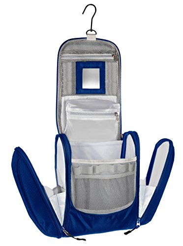 KRONIFY Große Premium Kulturtasche zum Aufhängen mit Spiegel für Damen und Herren I Waschtasche I XXL-Kosmetiktasche I Geräumiger Kulturbeutel Männer und Frauen