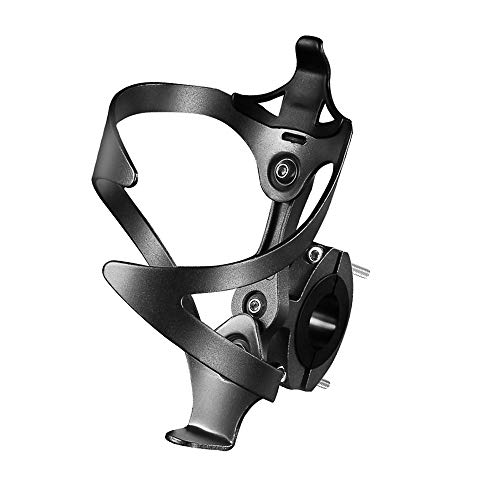 He Ebb Flaschenhalter Fahrrad, Verstellbarer Aluminiumlegierung Getränkehalter Fahrrad und Flaschenhalter Adapter, für Fahrrad, Rennrad, Mountainbikes, Elektrofahrräder, Schwarz