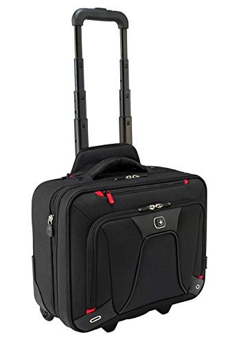 Wenger 600664 Transfer erweiterbar auf Rädern Laptop Aktentasche, gepolsterte Laptopfach mit iPad/Tablet / eReader Tasche in schwarz {18 Liter}