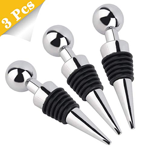 YAOYIN Weinflaschenverschluss - 3PCS Wein Stopfen Wein Weinverschluss Kunststoff in Lebensmittelqualität Flaschenverschlüsse für die Weinsammlung Rotwein Champagner Bier Saver Sealer
