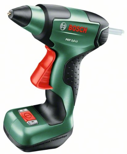 Bosch Akku Klebepistole PKP 3,6 LI (Micro-USB Ladegerät, 4x Klebesticks Ultra Power, 3,6 Volt)