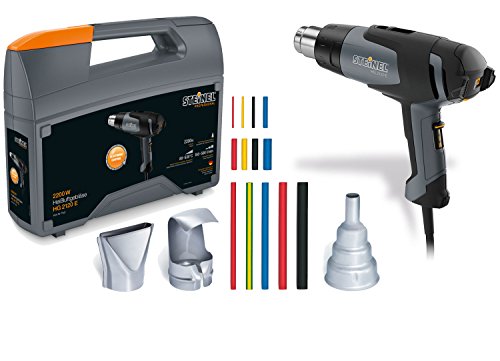 Steinel Heißluftgebläse HG 2120 E Koffer Set, inkl. 3 Düsen und Schrumpfschläuche, 2200 W Heißluftpistole, 2.2 m Kabel