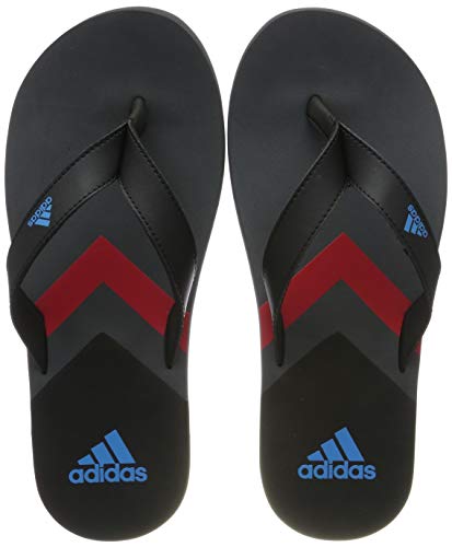 adidas Herren Eezay Flip Flop Dusch- & Badeschuhe, Schwarz Core Black/Shock Cyan/Grey Six, 44.5 EU