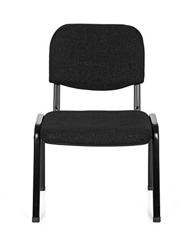 hjh OFFICE Konferenzstuhl Besucherstuhl XT 600 XL Stoff, extra breite Sitzfläche, ergonomischer Vierfußstuhl, Rückenlehne, stapelbar, bis 150 Kg (grau)