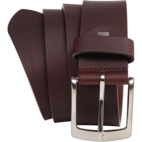LINDENMANN Jeansgürtel XXL Vollbüffel 4mm Echt Leder-Gürtel Herren / Vollleder-Gürtel Herren, Größe / Size:100;Farbe / Color:braun