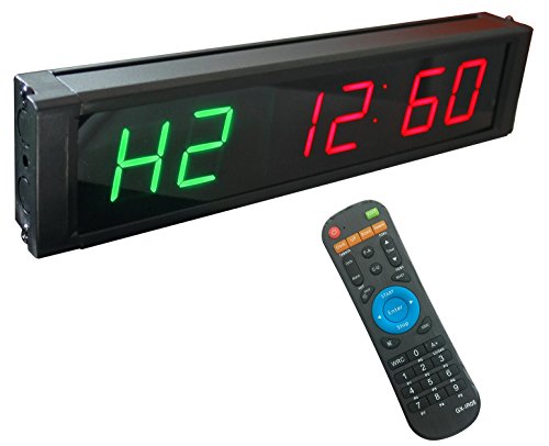 ganxin 2,5 cm High 6 Ziffern LED Countdown/bis Uhr für Intervall Timer Modi, 12/24-h Real Time Clock, Stoppuhr von Fernbedienung