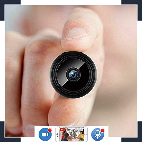 Mini WLAN Kamera,mit Akku und150° Weitwinkel Objektiv Mobile Full HD Nachtsicht und Audio zur schnellen Überwachung Kleine Überwachungskamera Live Stream weltweitem Zugriff per Gratis-App und PC