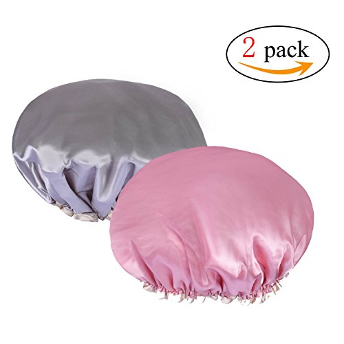Duschhaube,Bad-Hut wiederverwendbare wasserdichte Satin-Badekurort-Haar-Abdeckung für Badezimmer, Badekurort, Hauptgebrauch