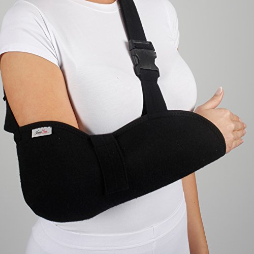 armoline Deluxe Armschlinge atmungsaktives Gewebe für Erwachsene schwarz Broken Arm für defekte Handgelenkbandage Schulter Wegfahrsperre