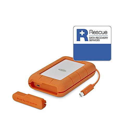 LaCie Rugged 4 TB externe tragbare Festplatte (USB 3.0, USB 3.1, USB-C, Thunderbolt)