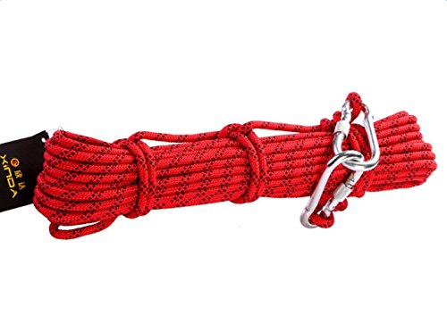 Babimax professionelles Kletterseil Sicherheitsseil (10M) Überleben Rettungsausrüstung unterschiedliche Längen Durchmesser 8mm Nylon Tragegewicht 900kg Wanderung Bergsteigen Outdoor Sport Camping