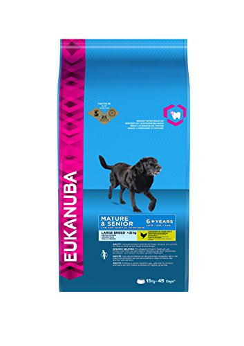 Eukanuba Premium Hundefutter für ältere Hunde größerer Rassen ab 7 Jahre, Trockenfutter mit Huhn (1x15 kg)