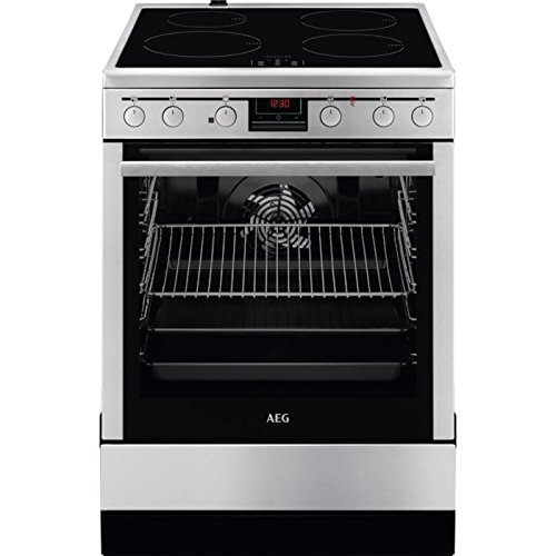 AEG CIB6643ABM 60 cm Standherd mit Induktions-Kochfeld / A / SteamBake - mit Feuchtigkeitszugabe / Versenkknebel / Grillfunktion / Display mit Uhr / Kindersicherung /