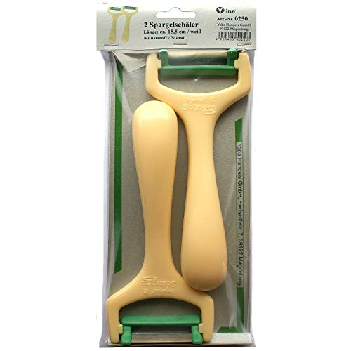 2 Spargelschäler' Klingen Solingen' (weiß) Gemüse-, Obst- u. Spargel Schäler im SB Pack, quer, 0250