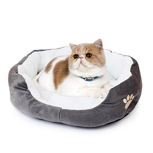 Saflyse Schöne Tierbett Hundebett Haustier Katzenbett Hundesofa Katzensofa (grau)