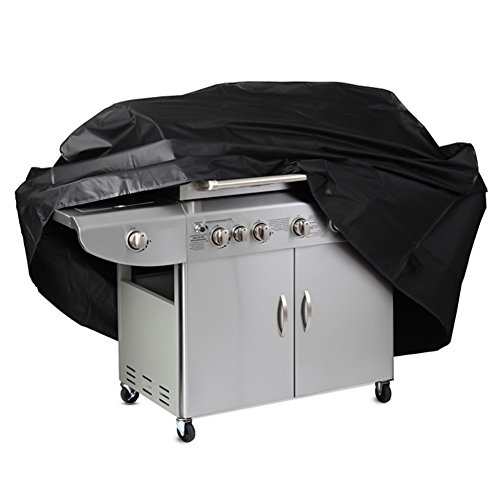 Nasharia Grill Abdeckhaube, BBQ Grill Abdeckhaube BBQ Grillabdeckung Wasserdicht Gasgrill Schutzhülle, Grillabdeckung Gasgrill Schutzhülle Abdeckhaube Haube 145 x 61 x 117cm Schwarz