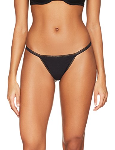 Iris & Lilly Damen G-String mit Spitze, 5er-Pack, Schwarz (Black), Large