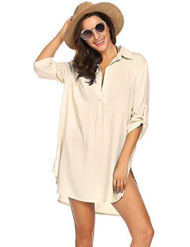 UNibelle Damen Strandkleid Bikini Cover Up Strandponcho Sommer Bademode Strand vertuschen Shirt