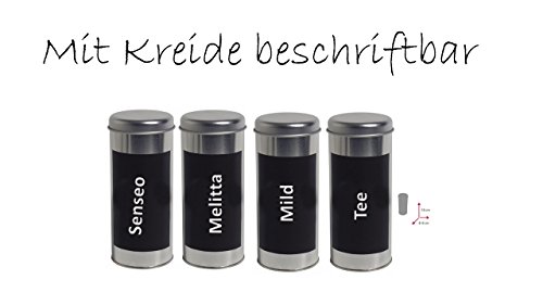 Kaffeepaddose 18 Pads - Neu beschriftbar mit Kreide 4er Set