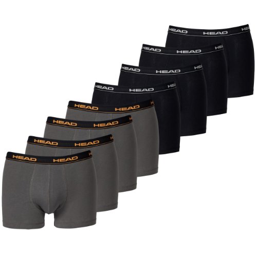 HEAD Men Boxershort 841001001 Basic Boxer 8er Pack 4x black 4x dark shadow, Gr.L