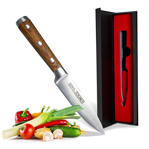Zolmer Profi-Gemüsemesser - Gefertigt aus deutschem Carbon-Edelstahl und Pakkaholz - Vom Hobby- zum Meisterkoch! - Rostfrei - Antihaftbeschichtung - Inkl. Geschenkbox
