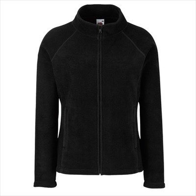 Fruit of the Loom - Lady -Fit Fleece Jacket L,Black