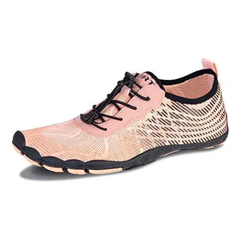 Herren Damen Outdoor Fitnessschuhe Barfußschuhe Trekking Schuhe Badeschuhe Schnell Trocknend rutschfest(Grün Blau,39 EU)