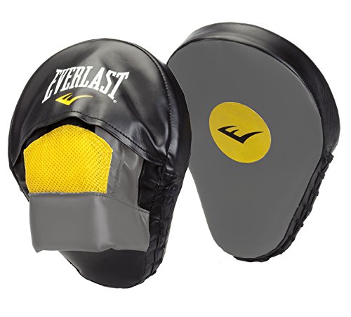 Everlast Erwachsene Boxartikel 4416 Vinyl Mantis Punch Mitts Black/Grey/Yellow, OSFA