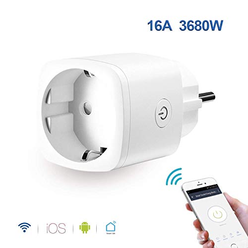 WLAN Steckdose Alexa, GoKlug Smart Steckdose Digital Zeitschaltuhr Stromzähler Wifi Steckdose Schaltbare Ihre Haushaltsgeräte von überall, kompatibel mit Alexa, Google Home, Smartphone gesteuert