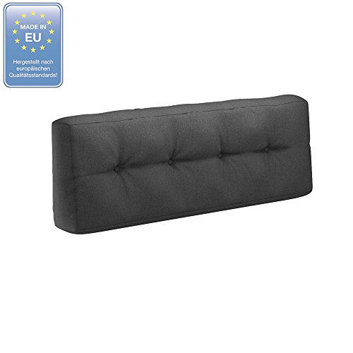 Farbvielfalt Palettensofa Palettenpolster Kissen Sofa Couch Polster Indoor Outdoor (Rückenkissen, Anthrazit)