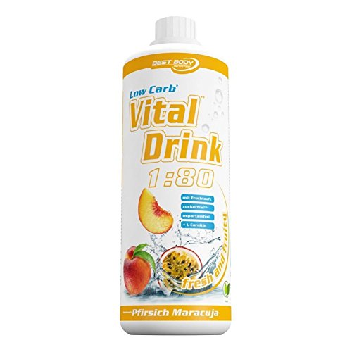 Best Body Nutrition - Low Carb Vital Drink, Pfirsich-Maracuja, 1000 ml Flasche