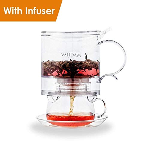 Imperial Tea Maker, 16oz, unterer Abgabetopf | 100% SICHER - FDA GENEHMIGT - BPA FREI KUNSTSTOFF | Drain-Tap-Technologie, All-in-One-Tee-Kit, Made in Taiwan | Bester Teekanne mit Infuser für Losen Tee
