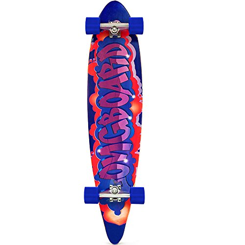 Deuba Atlantic Rift Longboard 112x 26 cm - 44Inch - ABEC 7 - Pintail Komplettboard Motivauswahl