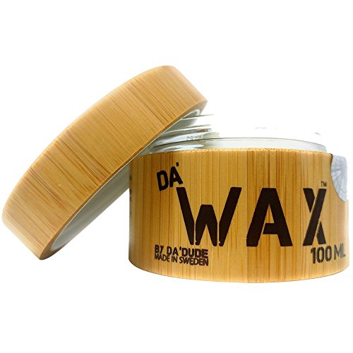 Da'Dude Da'Wax Extra Starkes - Hair Cream Wax Matt Finish - langanhaltend in einer hochwertigen hölzernen Dose mit Geschenktasche 100ml