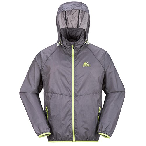 COX SWAIN Herren Laufjacke MALIX - super leicht!, Colour: Grey/Green Zipper, Size: M