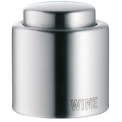 WMF Clever & More Weinflaschenverschluss 'Wine', Edelstahl Cromargan mattiert, H 4,7cm, Ø 4 cm