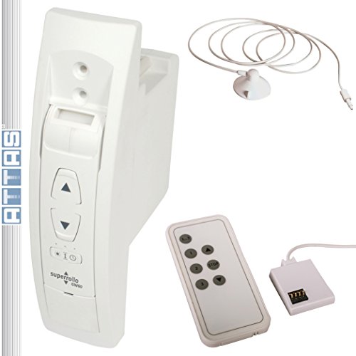 SuperRollo GW60 Rollladen Funkgurtwickler 4in1 inkl. Sonnensensor Gurtbreite 15/23mm Aufputz/Unterputzmontage und ZB40 Funkset