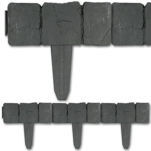 TW24 Beeteinfassung - Beet - Zaun - Rasenkante mit Längenauswahl (20 Meter)