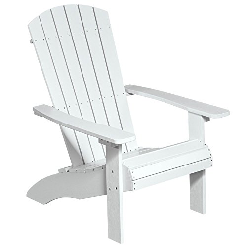 NEG Design Adirondack Stuhl MARCY (weiß) Westport-Chair/Sessel aus Polywood-Kunststoff (Holzoptik, wetterfest, UV- und farbbeständig)