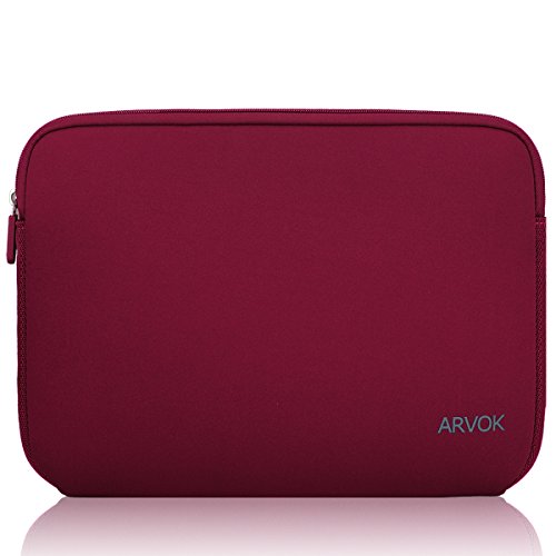 Arvok 15 15,6 16 Zoll Laptoptasche Notebooktasche Laptophülle Laptop Schutzhülle Notebook Tasche Laptop Sleeve/Case Schutztasche Wasserfest Neoprene Laptop Hülle/ Notebook Computer Tablet Ultrabook Schutzhülle/ Briefcase Carrying Bag/ Pouch Cover/ Skin Cover/ Netbook Tasche Für Acer/ Asus/ Dell/ Fujitsu/ Lenovo/ HP/ Samsung/ Sony/ Toshiba, Wein Rot