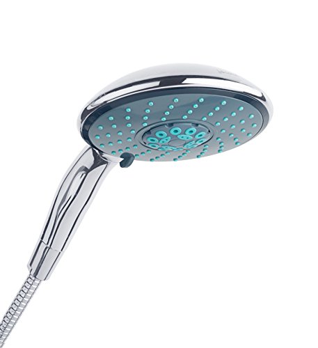 jocalvi Handbrause Set mit Schlauch - XXL Wellness - 4 Strahlarten - Duschkopf 150mm Durchmesser mit 1,5m Duschschlauch - Für Badewanne und Dusche