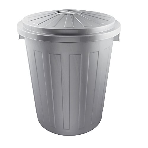 ok Supermax-Tonne, 50 L, Polypropylen, Silber, 50 x 55 x 50 cm